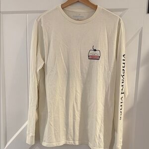 Vineyard Vines Off-White Long Sleeve Tee